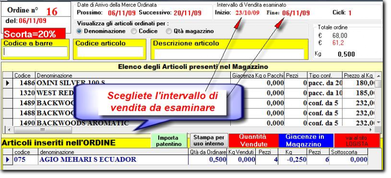 compilazione ordine