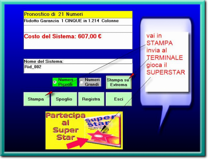 stampa schedine al superenalotto