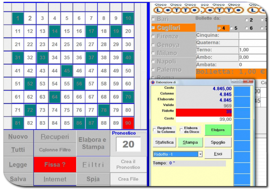 ambi terni quaterne cinquine Des Software