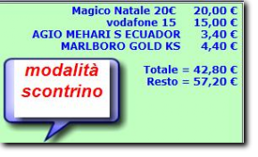 vendita con scontrino